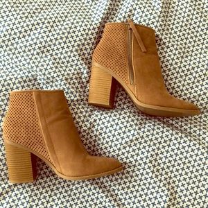Tan ankle booties from target